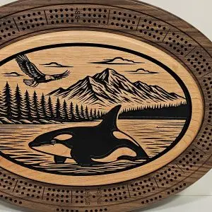 Orca Eagle Cribbage Board